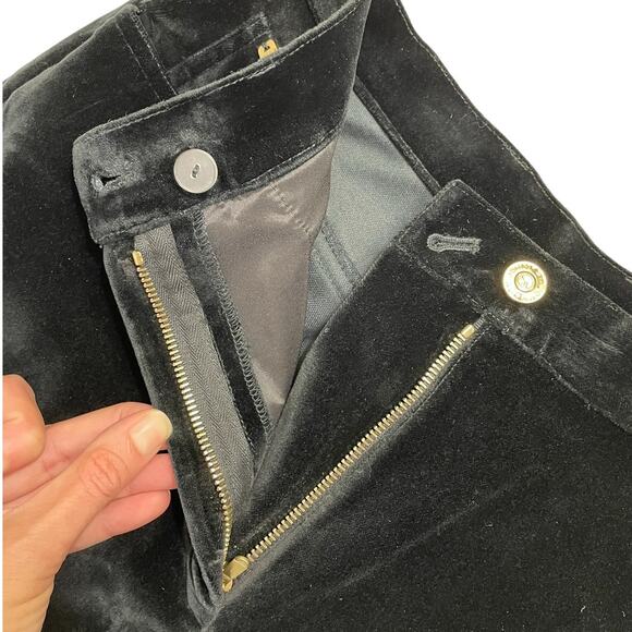 St. John Sport by Marie Gray High Rise Straight Leg Velvet Pants Black Size 8 - Picture 6 of 12